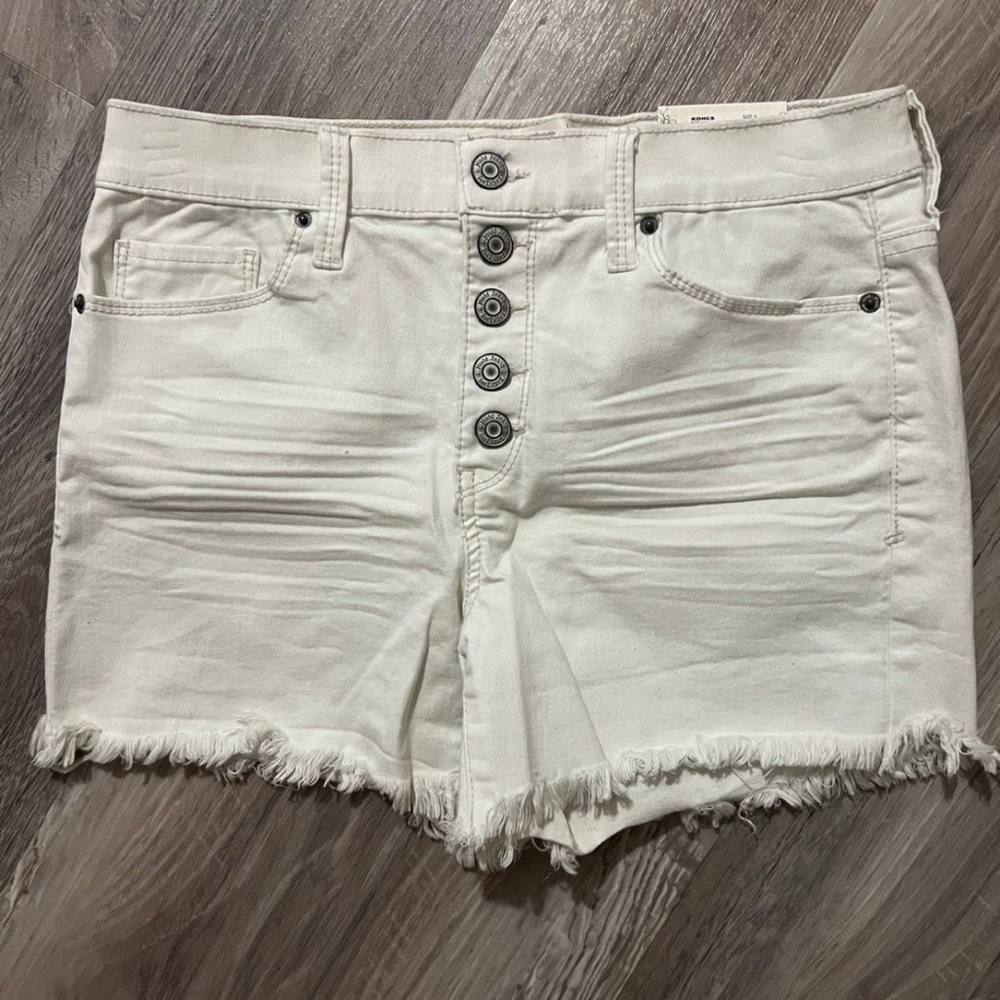 Mudd Flx Stretch High Rise Midi Denim Jean Shorts Juniors Size 9 NWT